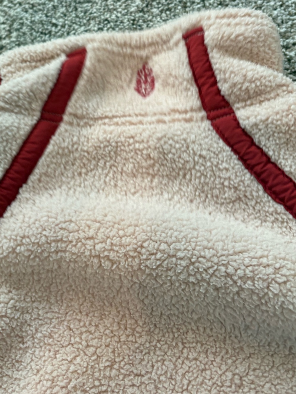 FP Movement Mountain High Fleece Light Pink and Red Size Large - Picture 3 of 6